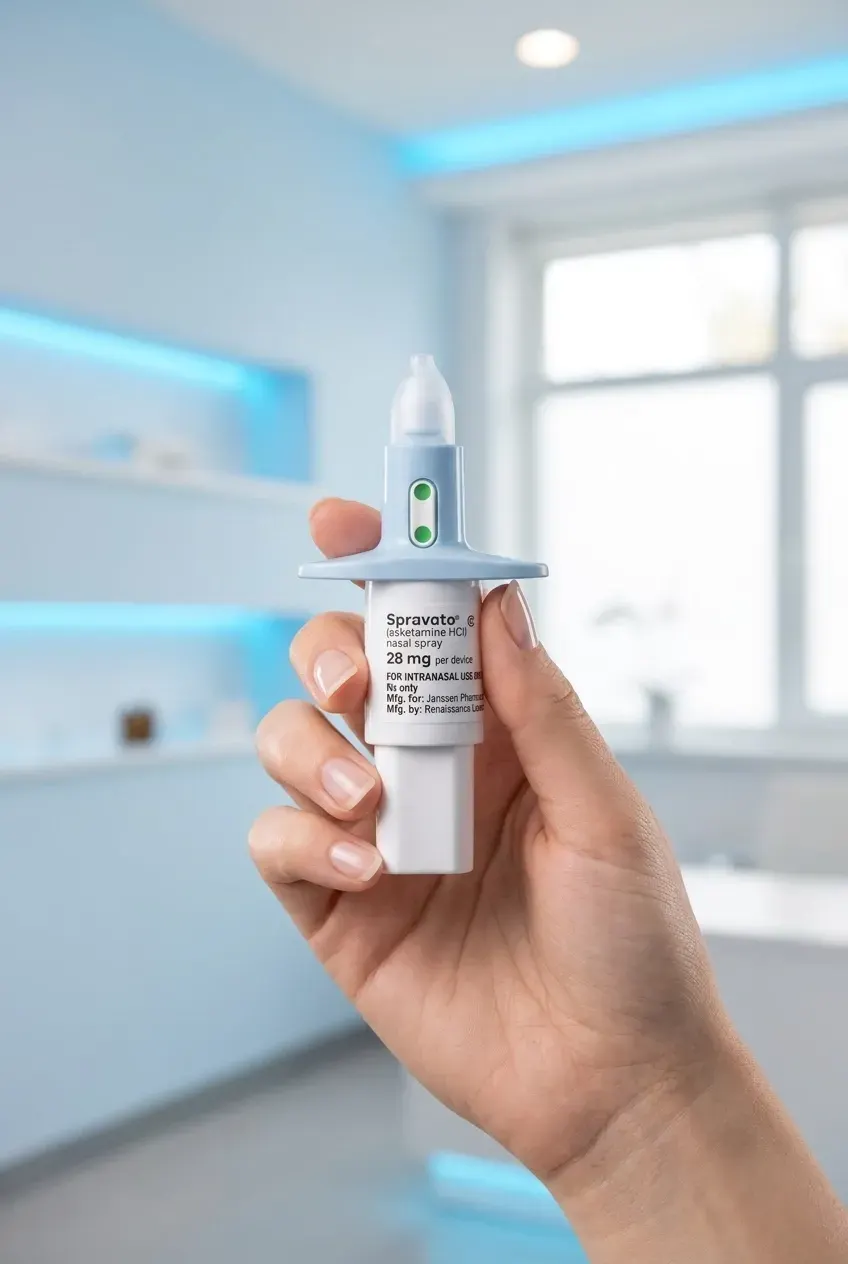 Spravato esketamine nasal spray device used for treatment-resistant depression at PKI Destin FL