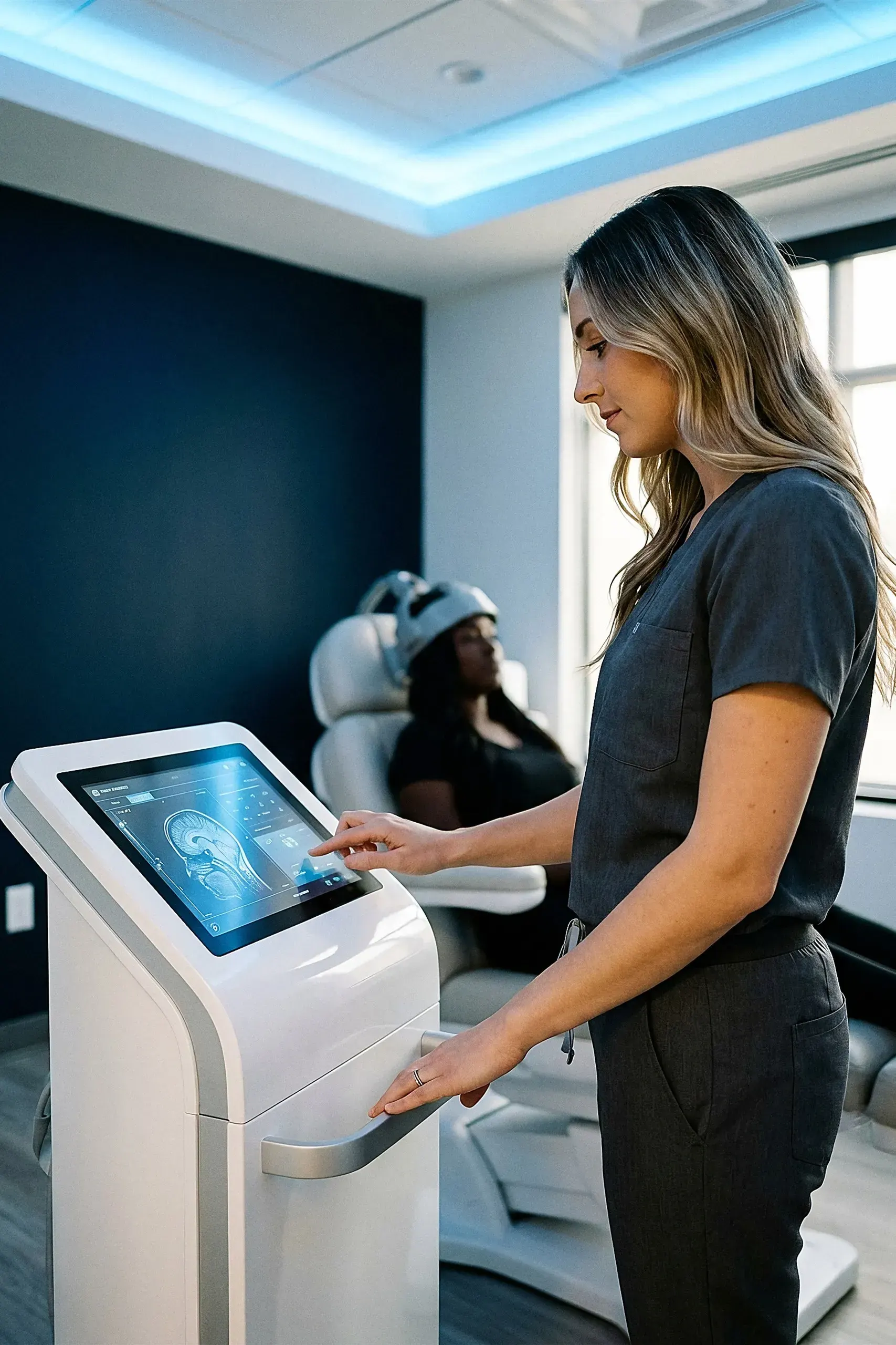 Patient consultation about TMS therapy for depression at Physicians Ketamine Institute Destin